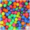 BeadTin Neon Bright Mix 8mm Faceted Round Plastic Craft Beads (450pcs)
